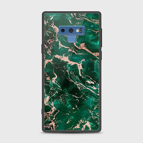 Samsung Galaxy Note 9 Cover - Colorful Marble Series - HQ Ultra Shine Premium Infinity Glass Soft Silicon Borders Case