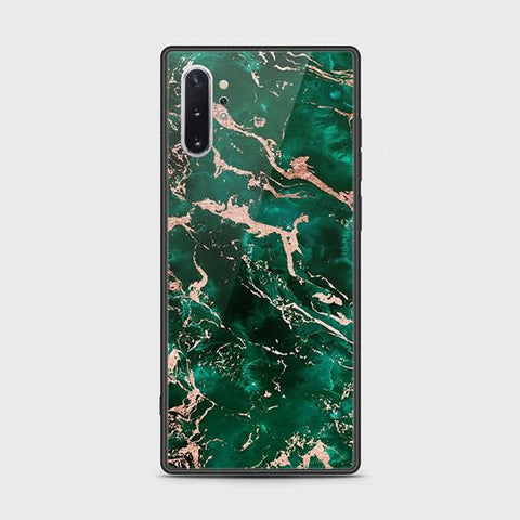 Samsung Galaxy Note 10 Plus Cover - Colorful Marble Series - HQ Ultra Shine Premium Infinity Glass Soft Silicon Borders Case