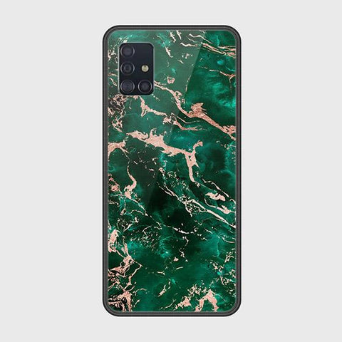 Samsung Galaxy A51 Cover - Colorful Marble Series - HQ Ultra Shine Premium Infinity Glass Soft Silicon Borders Case