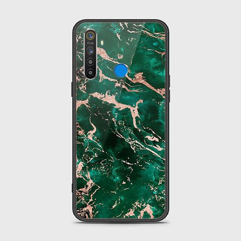 Realme 5 Cover - Colorful Marble Series - HQ Ultra Shine Premium Infinity Glass Soft Silicon Borders Case