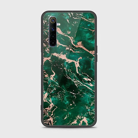 Realme 6 Cover - Colorful Marble Series - HQ Ultra Shine Premium Infinity Glass Soft Silicon Borders Case