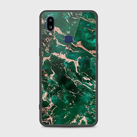 Samsung Galaxy A10s Cover - Colorful Marble Series - HQ Ultra Shine Premium Infinity Glass Soft Silicon Borders Case