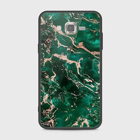 Samsung Galaxy J7 2015 Cover - Colorful Marble Series - HQ Ultra Shine Premium Infinity Glass Soft Silicon Borders Case