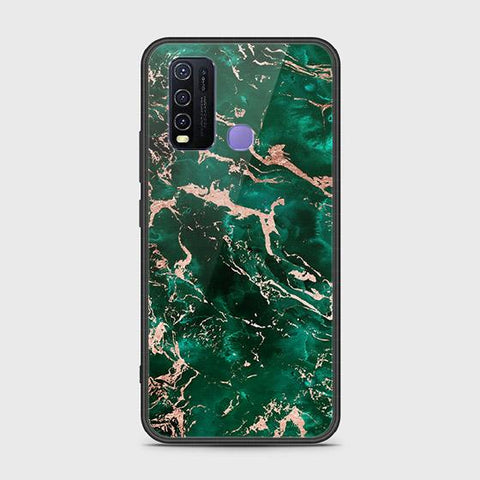 Vivo Y30 Cover - Colorful Marble Series - HQ Ultra Shine Premium Infinity Glass Soft Silicon Borders Case