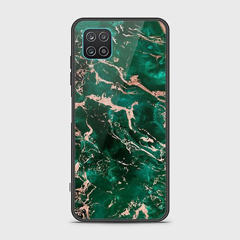 Samsung Galaxy A12 Cover - Colorful Marble Series - HQ Ultra Shine Premium Infinity Glass Soft Silicon Borders Case