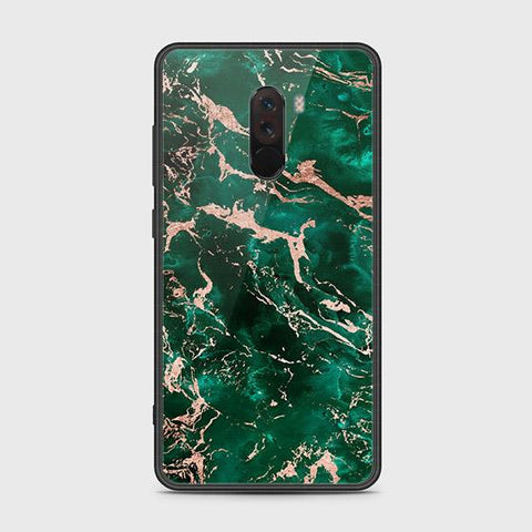 Xiaomi Pocophone F1 Cover - Colorful Marble Series - HQ Ultra Shine Premium Infinity Glass Soft Silicon Borders Case