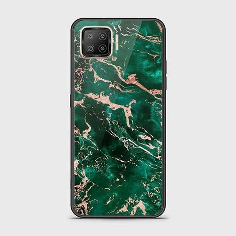 Oppo F17 Cover - Colorful Marble Series - HQ Ultra Shine Premium Infinity Glass Soft Silicon Borders Case