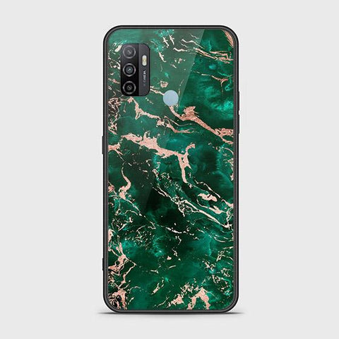 Oppo A53 Cover - Colorful Marble Series - HQ Ultra Shine Premium Infinity Glass Soft Silicon Borders Case