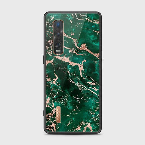 Oppo Find X2 Pro Cover - Colorful Marble Series - HQ Ultra Shine Premium Infinity Glass Soft Silicon Borders Case