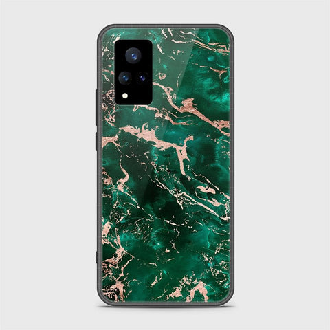 Vivo V21 Cover - Colorful Marble Series - HQ Ultra Shine Premium Infinity Glass Soft Silicon Borders Case