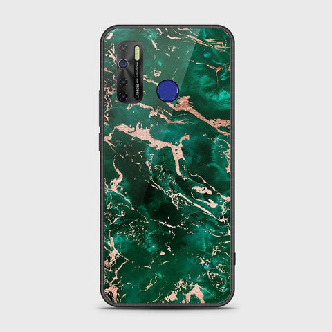 Tecno Camon 15 Cover- Colorful Marble Series - HQ Ultra Shine Premium Infinity Glass Soft Silicon Borders Case