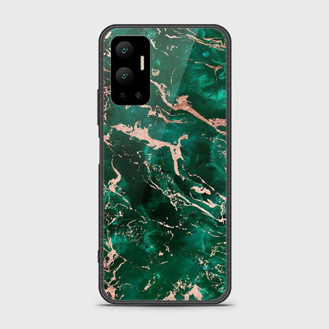 Infinix Hot 12 Cover- Colorful Marble Series - HQ Ultra Shine Premium Infinity Glass Soft Silicon Borders Case