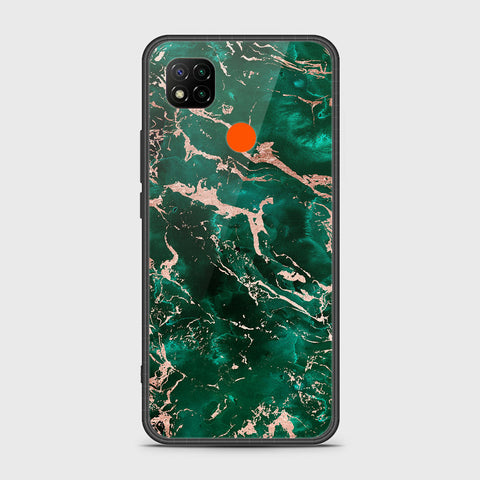 Xiaomi Redmi 9C Cover- Colorful Marble Series - HQ Ultra Shine Premium Infinity Glass Soft Silicon Borders Case