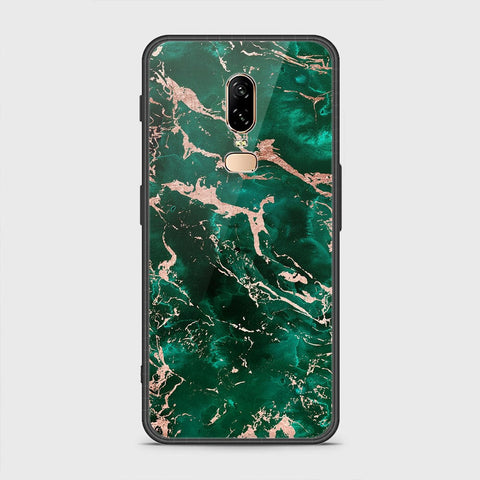 OnePlus 6 Cover- Colorful Marble Series - HQ Ultra Shine Premium Infinity Glass Soft Silicon Borders Case