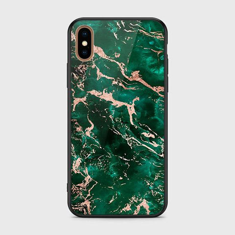 iPhone XS Max Cover - Colorful Marble Series - HQ Ultra Shine Premium Infinity Glass Soft Silicon Borders Case