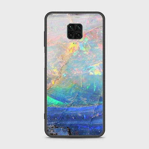 Xiaomi Redmi Note 9S Cover - Colorful Marble Series - HQ Ultra Shine Premium Infinity Glass Soft Silicon Borders Case