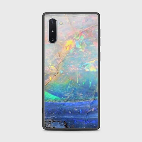 Samsung Galaxy Note 10 Cover - Colorful Marble Series - HQ Ultra Shine Premium Infinity Glass Soft Silicon Borders Case