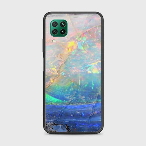 Huawei Nova 7i Cover - Colorful Marble Series - HQ Ultra Shine Premium Infinity Glass Soft Silicon Borders Case