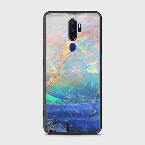 Oppo A5 2020 Cover - Colorful Marble Series - HQ Ultra Shine Premium Infinity Glass Soft Silicon Borders Case