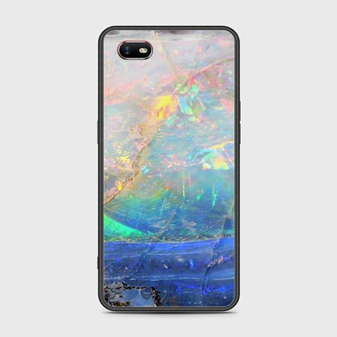 Oppo A1k Cover - Colorful Marble Series - HQ Ultra Shine Premium Infinity Glass Soft Silicon Borders Case