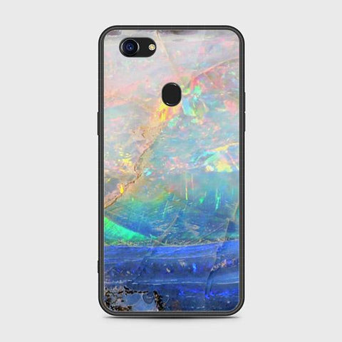 Oppo F5 Cover - Colorful Marble Series - HQ Ultra Shine Premium Infinity Glass Soft Silicon Borders Case