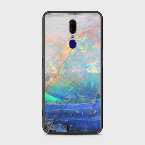 Oppo F11 Cover - Colorful Marble Series - HQ Ultra Shine Premium Infinity Glass Soft Silicon Borders Case