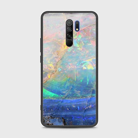 Xiaomi Redmi 9 Cover - Colorful Marble Series - HQ Ultra Shine Premium Infinity Glass Soft Silicon Borders Case