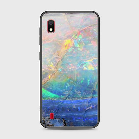 Samsung Galaxy A10 Cover - Colorful Marble Series - HQ Ultra Shine Premium Infinity Glass Soft Silicon Borders Case