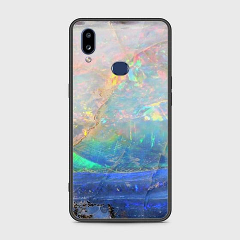 Samsung Galaxy A10s Cover - Colorful Marble Series - HQ Ultra Shine Premium Infinity Glass Soft Silicon Borders Case