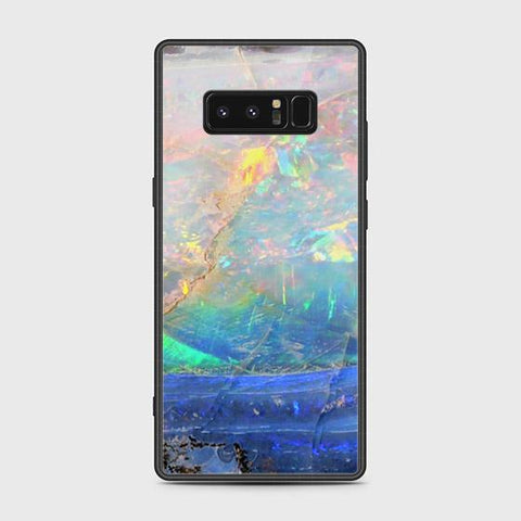 Samsung Galaxy Note 8 Cover - Colorful Marble Series - HQ Ultra Shine Premium Infinity Glass Soft Silicon Borders Case