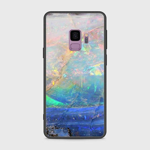 Samsung Galaxy S9 Cover - Colorful Marble Series - HQ Ultra Shine Premium Infinity Glass Soft Silicon Borders Case