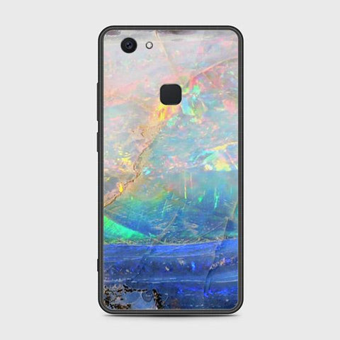 Vivo V7 Plus Cover - Colorful Marble Series - HQ Ultra Shine Premium Infinity Glass Soft Silicon Borders Case