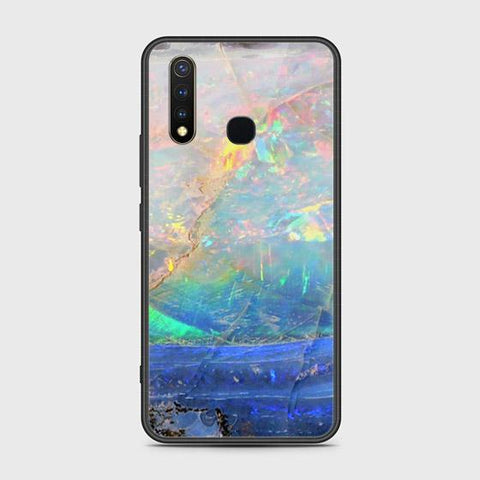 Vivo Y19 Cover - Colorful Marble Series - HQ Ultra Shine Premium Infinity Glass Soft Silicon Borders Case