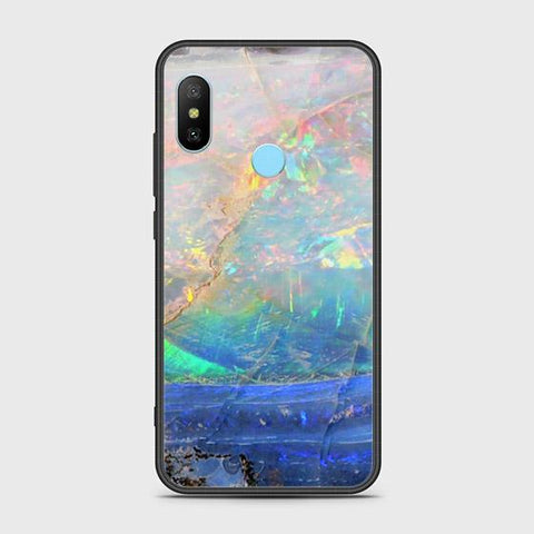 Xiaomi Redmi 6 Pro Cover - Colorful Marble Series - HQ Ultra Shine Premium Infinity Glass Soft Silicon Borders Case