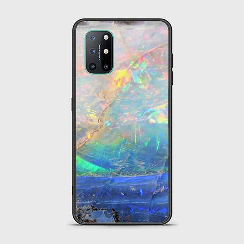 OnePlus 8T Cover - Colorful Marble Series - HQ Ultra Shine Premium Infinity Glass Soft Silicon Borders Case