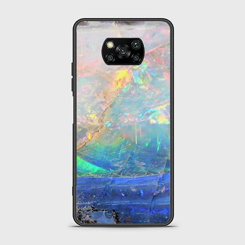 Xiaomi Poco X3 Pro Cover - Colorful Marble Series - HQ Ultra Shine Premium Infinity Glass Soft Silicon Borders Case