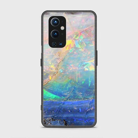 Oneplus 9 Pro Cover - Colorful Marble Series - HQ Ultra Shine Premium Infinity Glass Soft Silicon Borders Case