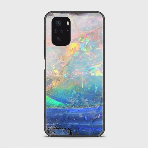 Xiaomi Redmi Note 10S Cover - Colorful Marble Series - HQ Ultra Shine Premium Infinity Glass Soft Silicon Borders Case