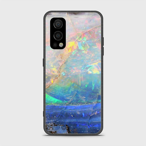 OnePlus Nord 2 Cover- Colorful Marble Series - HQ Ultra Shine Premium Infinity Glass Soft Silicon Borders Case