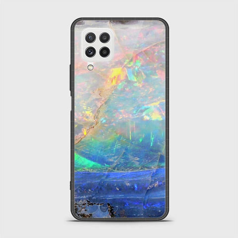 Samsung Galaxy M22 Cover- Colorful Marble Series - HQ Ultra Shine Premium Infinity Glass Soft Silicon Borders Case