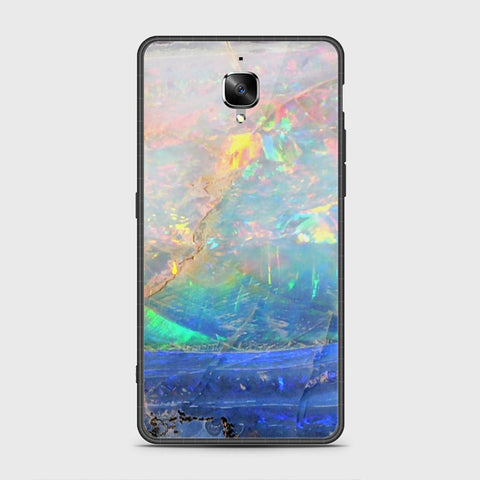 OnePlus 3 Cover- Colorful Marble Series - HQ Ultra Shine Premium Infinity Glass Soft Silicon Borders Case