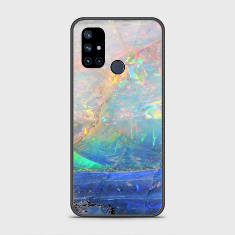 OnePlus Nord N10 5G Cover- Colorful Marble Series - HQ Ultra Shine Premium Infinity Glass Soft Silicon Borders Case