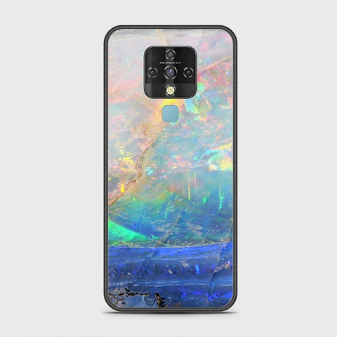 Tecno Camon 16 Cover - Colorful Marble Series - HQ Ultra Shine Premium Infinity Glass Soft Silicon Borders Case