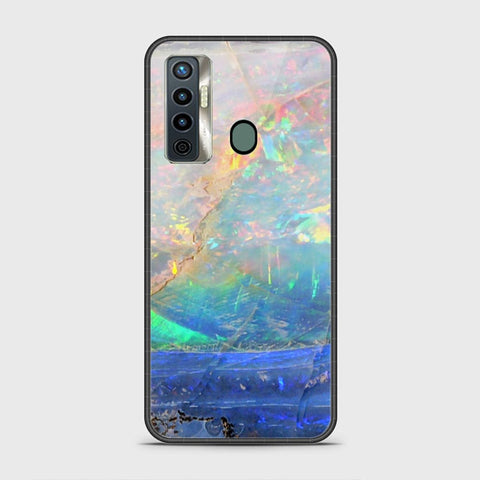 Tecno Camon 17 Cover - Colorful Marble Series - HQ Ultra Shine Premium Infinity Glass Soft Silicon Borders Case