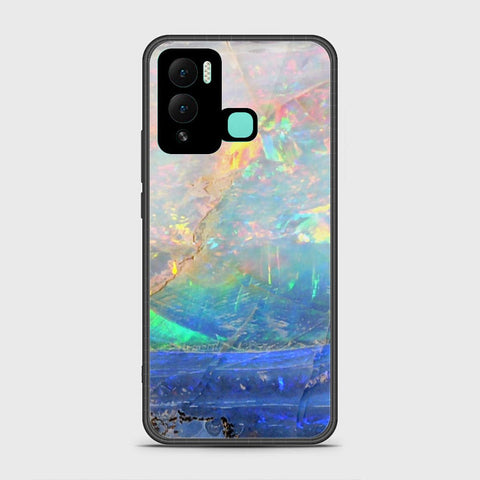 Infinix Hot 12 Play Cover- Colorful Marble Series - HQ Ultra Shine Premium Infinity Glass Soft Silicon Borders Case