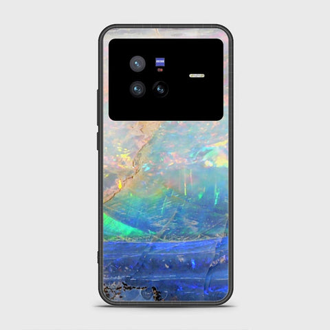 Vivo X80 Cover- Colorful Marble Series - HQ Ultra Shine Premium Infinity Glass Soft Silicon Borders Case