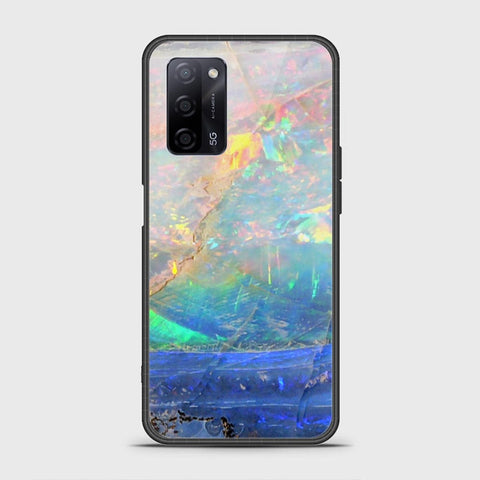 Oppo A55 5G Cover- Colorful Marble Series - HQ Ultra Shine Premium Infinity Glass Soft Silicon Borders Case