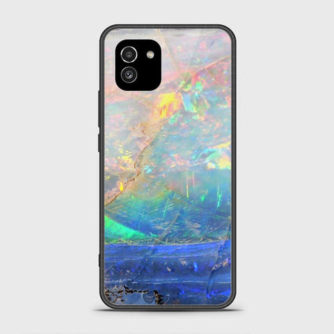 Samsung Galaxy A03 Cover- Colorful Marble Series - HQ Ultra Shine Premium Infinity Glass Soft Silicon Borders Case