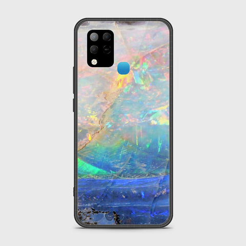 Infinix Hot 10s Cover- Colorful Marble Series - HQ Ultra Shine Premium Infinity Glass Soft Silicon Borders Case