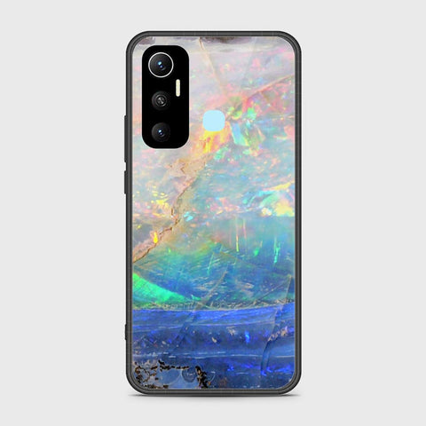 Infinix Hot 11 Cover- Colorful Marble Series - HQ Ultra Shine Premium Infinity Glass Soft Silicon Borders Case